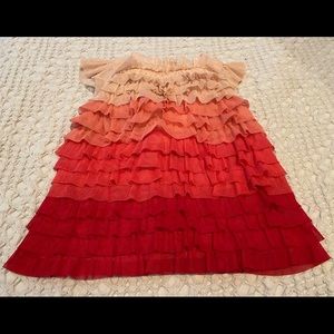 Baby Gap 4T ruffle ombré shirt